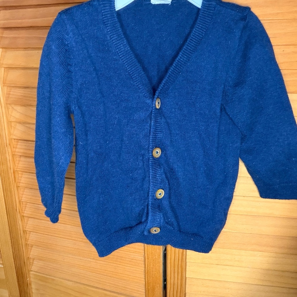 4-6m Blue Cardigan Sweater